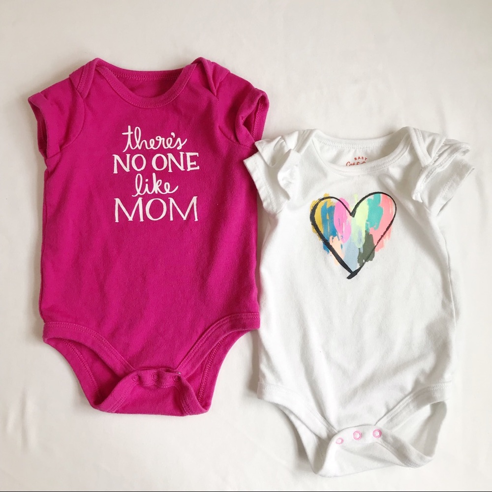 6/$20 CAT & JACK Short Sleeved Bodysuit Bundle